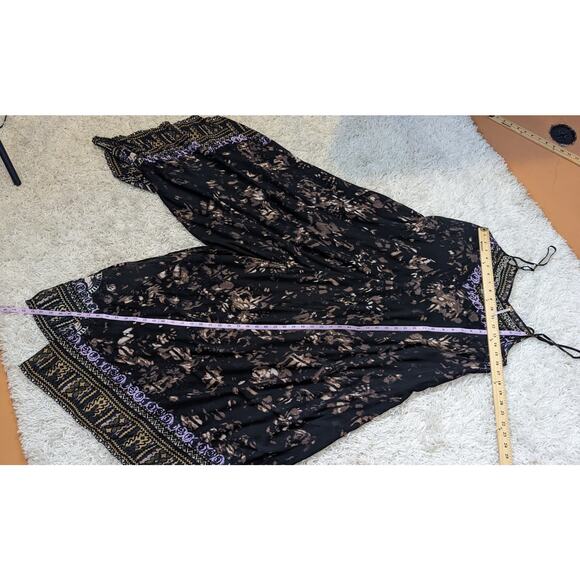 Free People Wild Divine Boho Maxi Dress Black Purple Brown Size XS - Picture 11 of 16